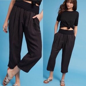 Last chance Anthropologie black linen pant